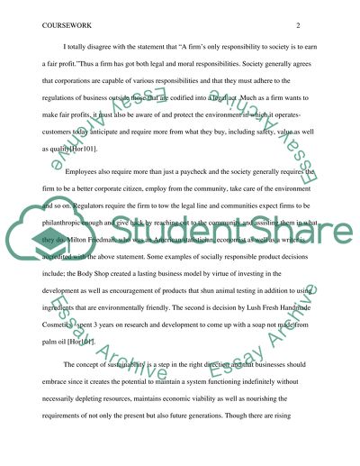 Social Responisbility and marketing ethics