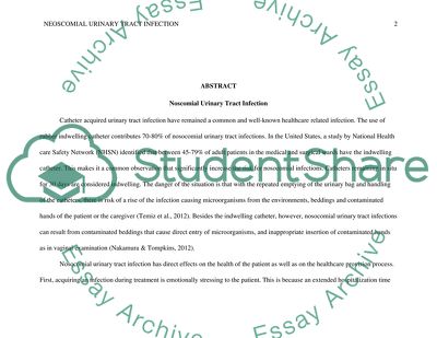 Noscomial Urinary Tract Infection