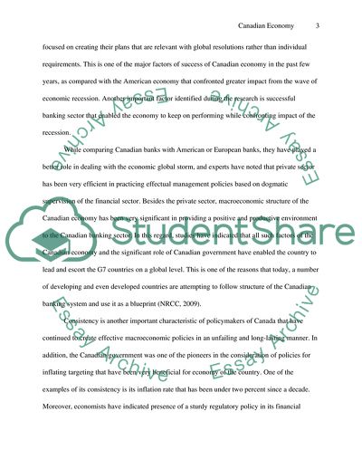 Canadian Economy Nowadays