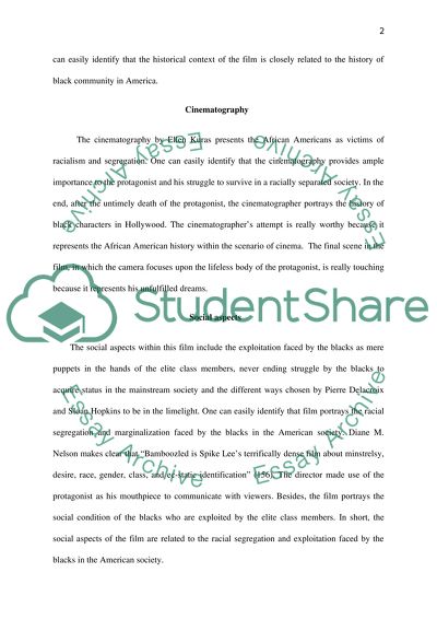 Film Critic - Choose one movie: Bamboozled (Lee, USA: 2000) OR Born to Kill (Wise, U.S. 1947)