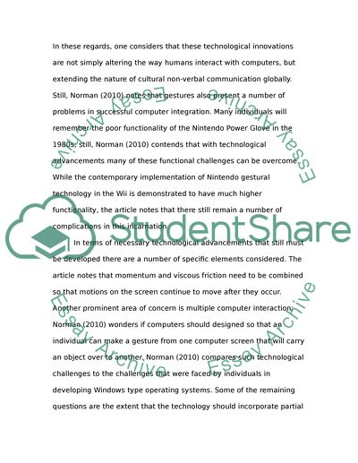 Reading Response on Design and Technology