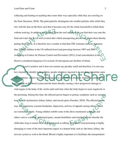 Lead Paint and Crime