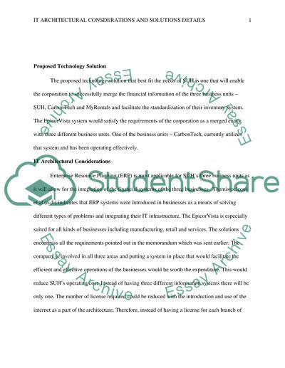 IT Architectural Considerations