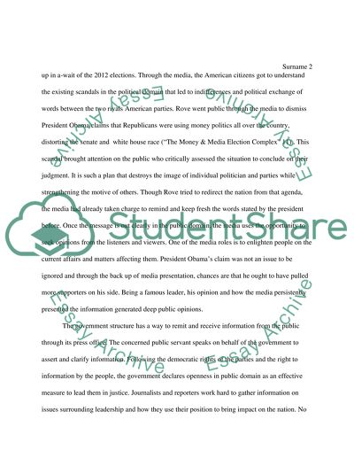 The Medias influence in politics and its impact on voters