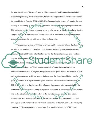 Application of PPP in the Short Run