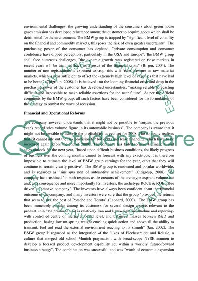 Main Risks Factors Impacting the Business - BMW Group