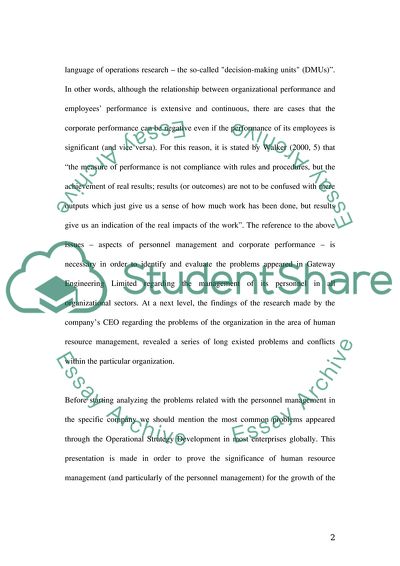 HRM Practices in Gateway Engineering Limited