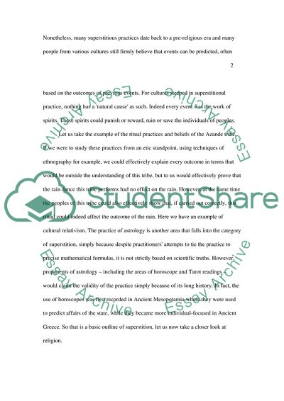 The Contrasts and Similarities between Superstition and Religion