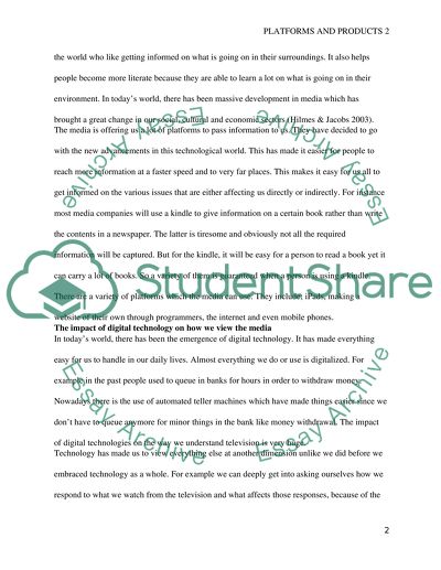 Platforms and Products