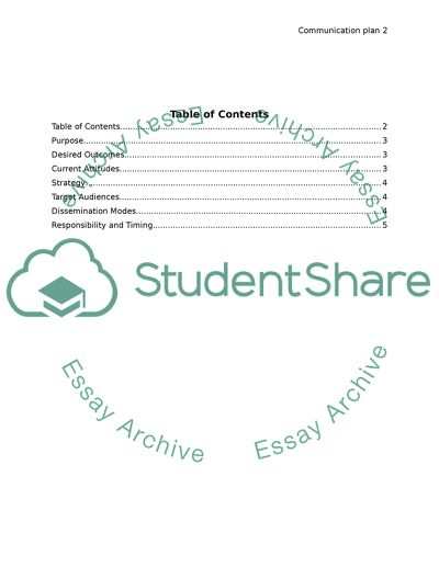 PMAN Communication plan