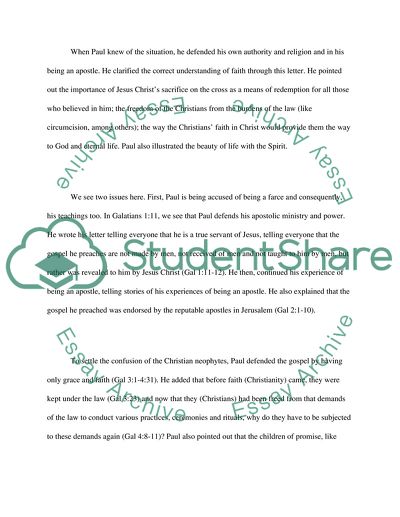 The Epistle of Paul the Apostle to the Galatians