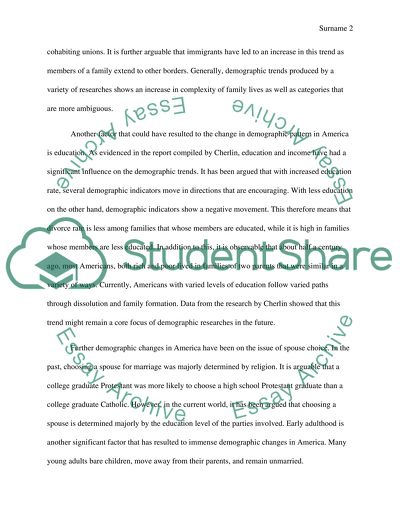 Demographic Trends in the United States