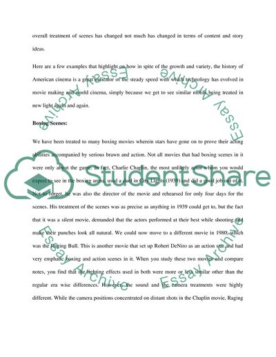 American Cinema: Changes in Cinematography