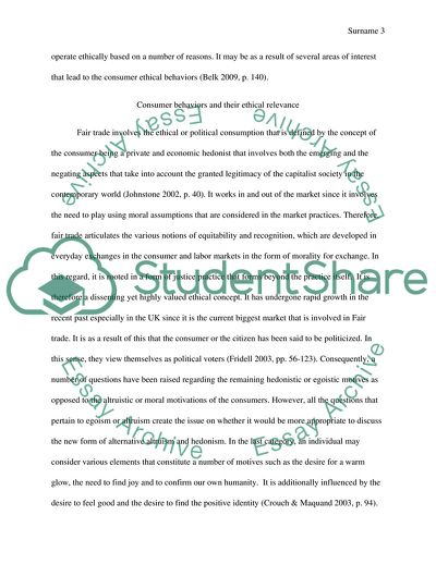 Ethical Behavior of Consumers