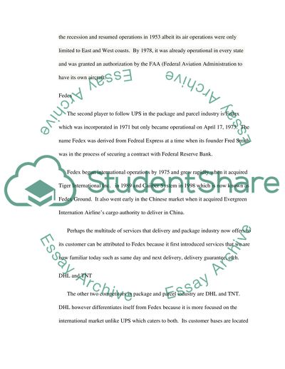 Evolution of the Company FedEx