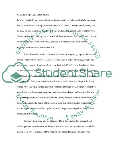 America before columbus