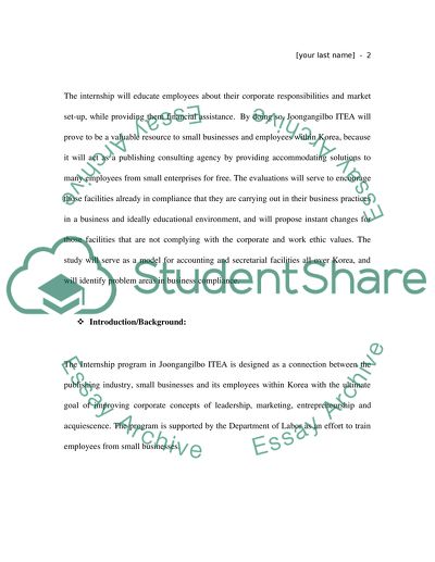 Internship Project - an Experience with Joongangilbo ITEA