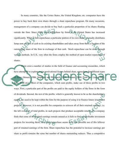 What Motivates Real Estate Investment Trusts to engage in open market share repurchases in the U.S