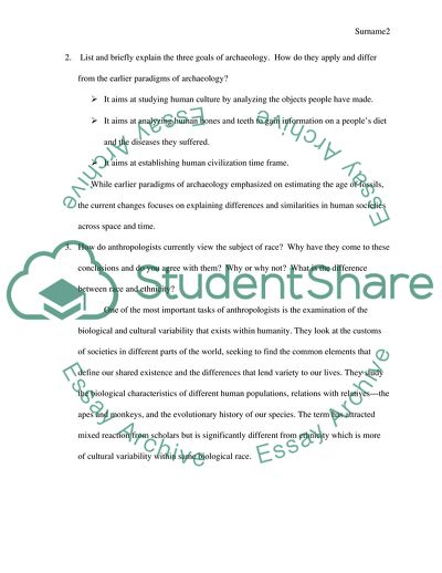 Archaeological and Anthropological Details