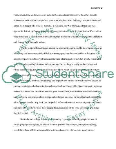 Archeology and History of the People