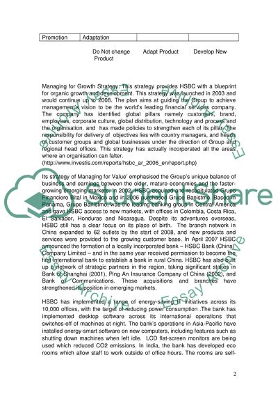 Product Strategy for HSBC Bank