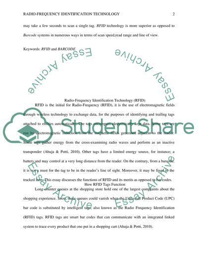 Radio-Frequency Identification Technology