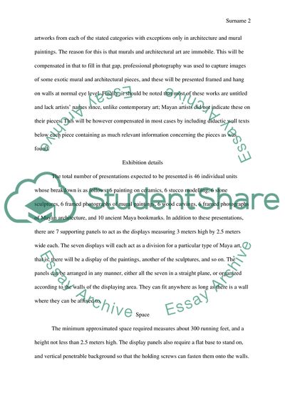 Exhibition Proposal of Mayan Art