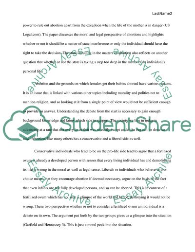 Abortion - Life or Choice