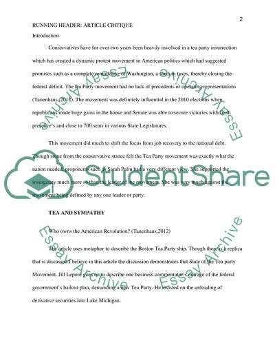 Article Critique: Who Owns the American Revolution by Jill Lepore