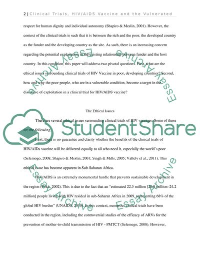HIV and AIDS Vaccine and the Vulnerated