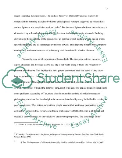 Why Study the History of Philosophy