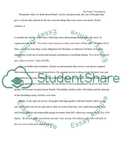 My Friends Unconditional Service