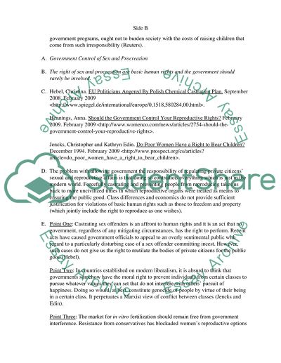 Government Control of Sex and Procreation