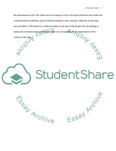 The Effect of the Media and Communications Technology