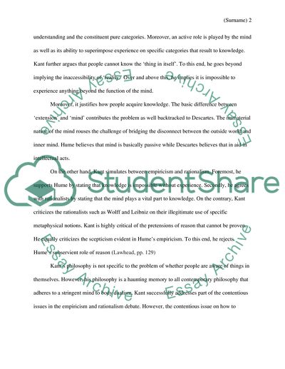 Kant and Controversy between Empiricism and Rationalism