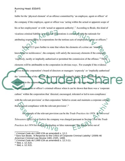 Four Decisions of Australian Courts Handed down since 1975