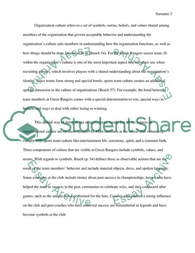 Culture and Social Structure of an Organization