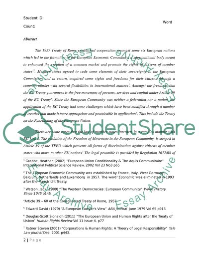 European court of justice on the free movement of workers