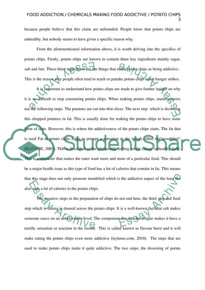 Food Addiction, Chemicals Making Food Addictive - Potato Chips