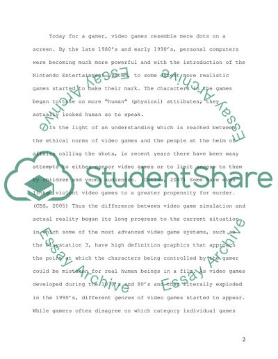 Violence in Video Games