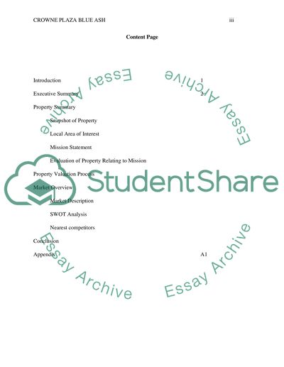 Valuation of a Building for a Hospitality Project