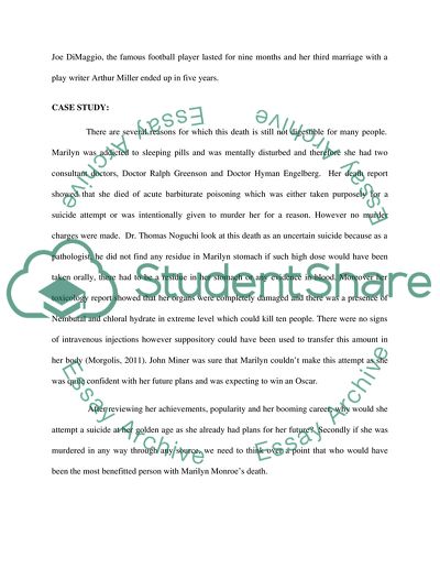 What evidence that marilyn monroe did not kill herself