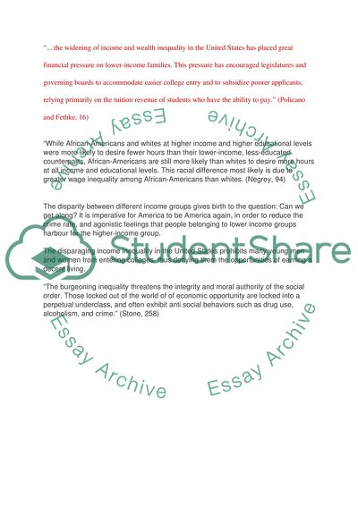 The Different Income Groups