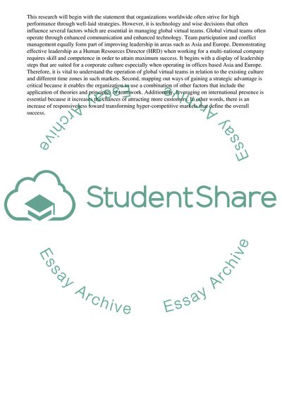 The role of the human resources Director in a multi-national company