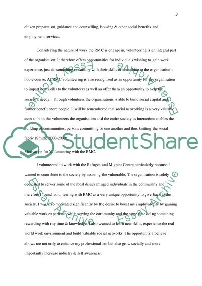 Volunteer Learning Experience