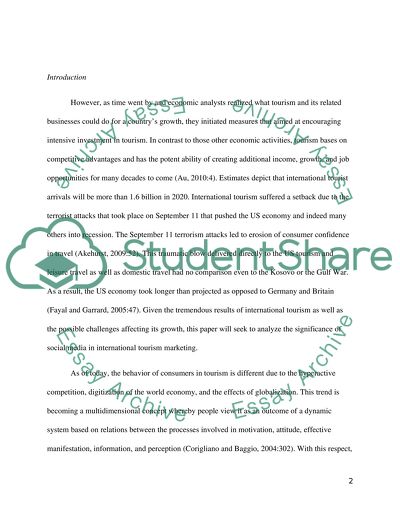 The Role of Marketing Research in International Tourism