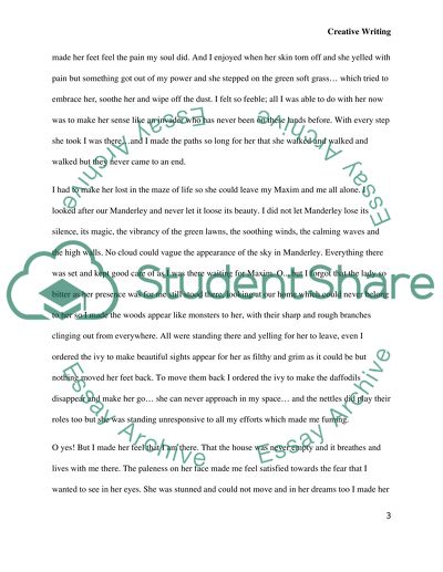 Creative Writing: Rebeca - the novel by Maurier