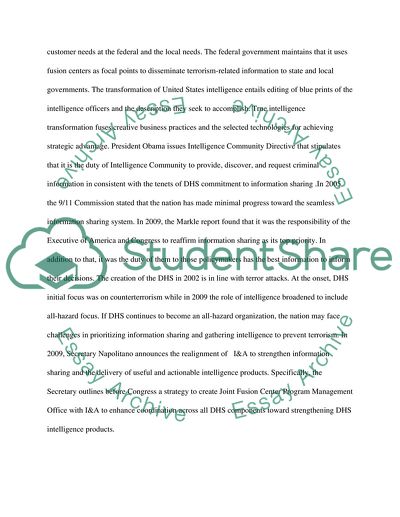 The Capabilities And Limitations Of Intelligence In Supporting Homeland Security