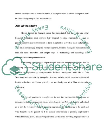 Business Intelligence Tools on Financial Reporting