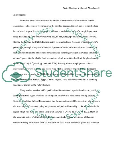 Water shortage in place of Abundance